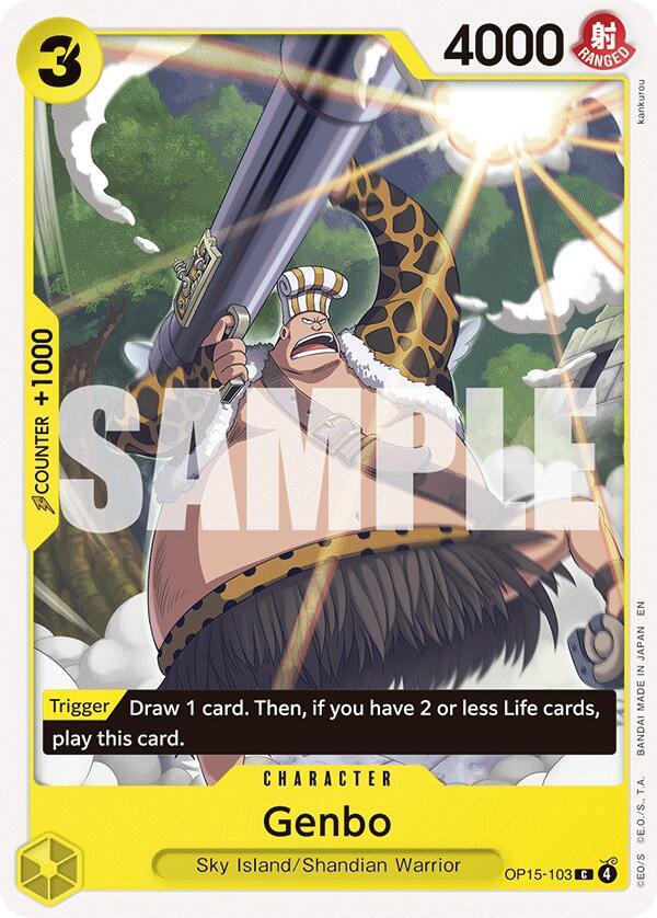 Genbo OP15-103 card from Adventure on Kami's Island