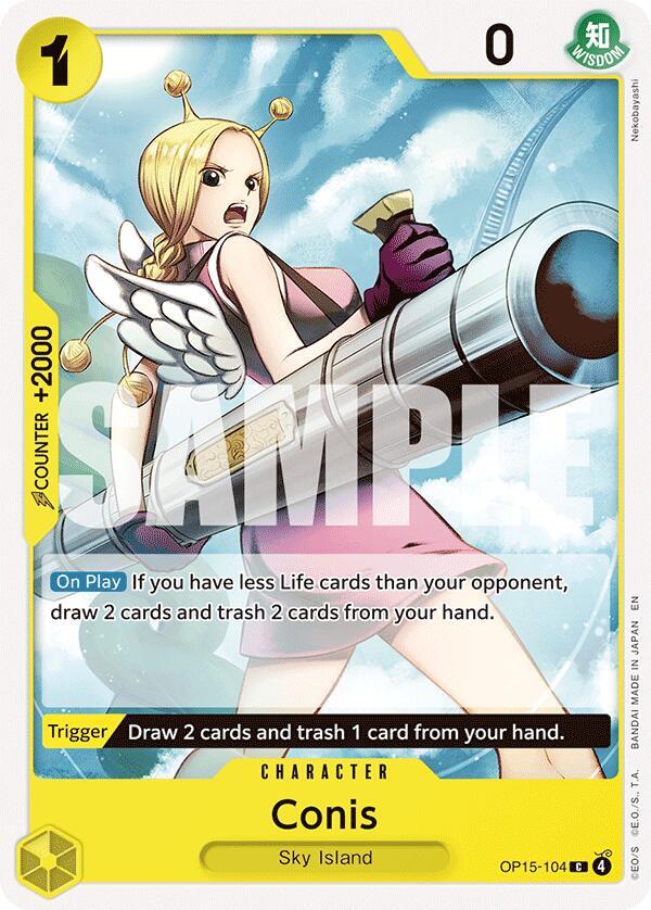 Conis OP15-104 card from Adventure on Kami's Island