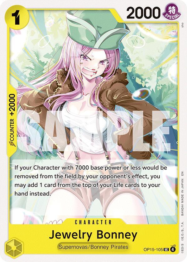 Jewelry Bonney OP15-105 card from Adventure on Kami's Island