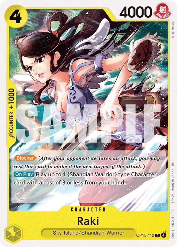 Raki OP15-112 card from Adventure on Kami's Island
