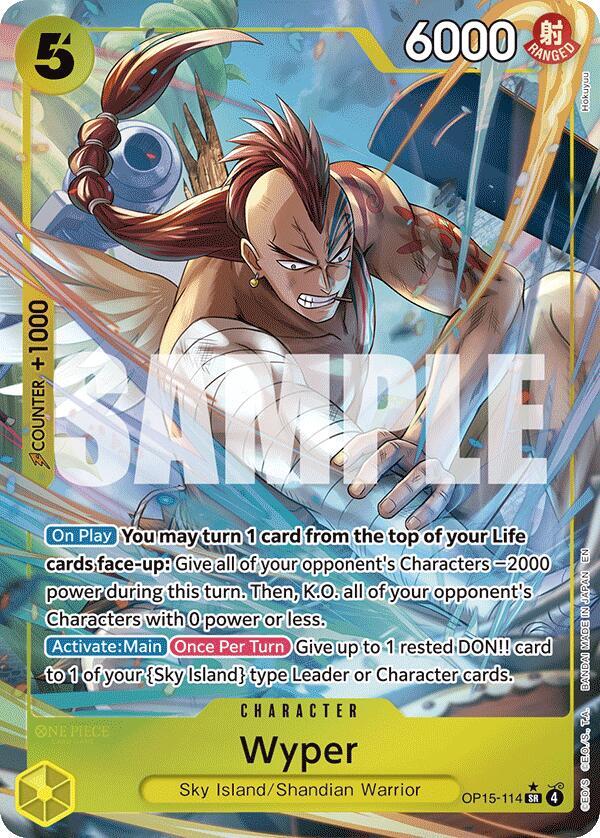 Wyper (Alternate Art) OP15-114 card from Adventure on Kami's Island
