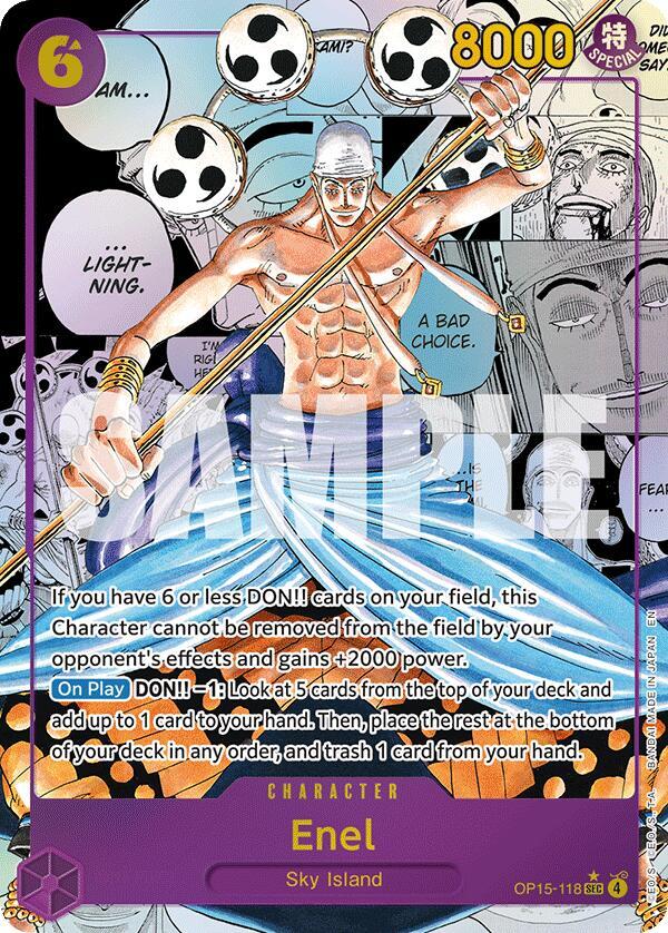 Enel (Manga) OP15-118 card from Adventure on Kami's Island