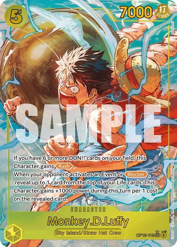 Monkey.D.Luffy (Alternate Art) OP15-119 card from Adventure on Kami's Island