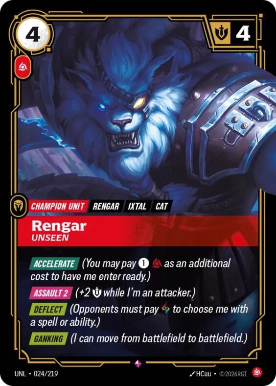 Rengar - Unseen 024/219 card from Unleashed