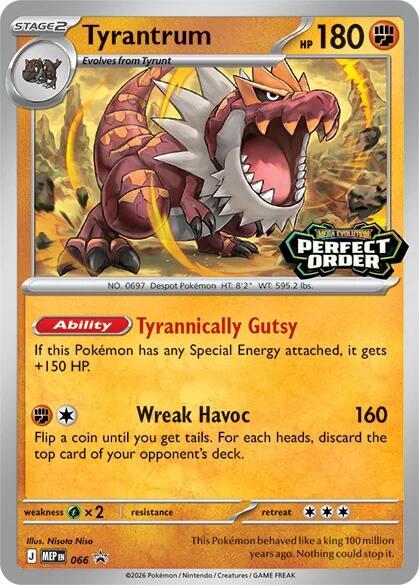 Tyrantrum 066 card from ME: Mega Evolution Promo