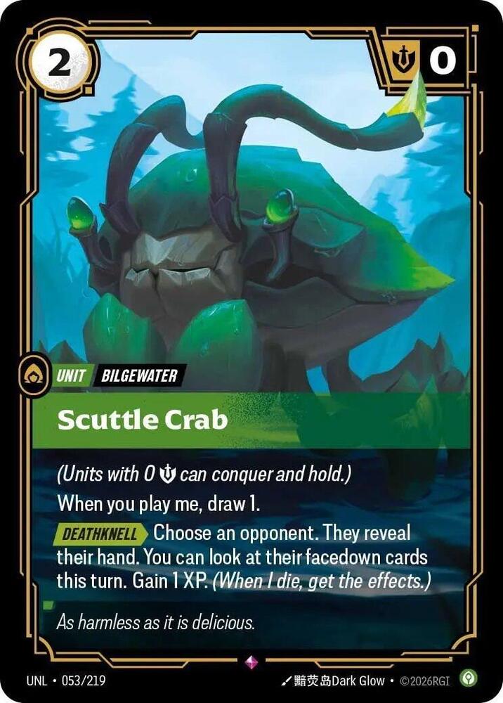 Scuttle Crab 053/219 card from Unleashed