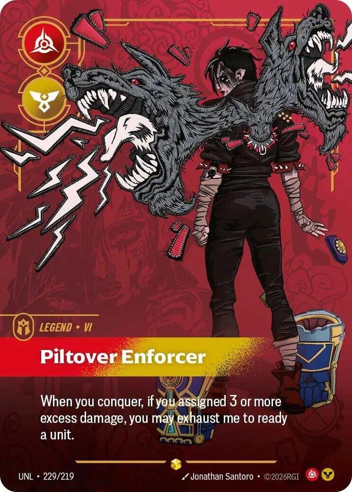 Vi - Piltover Enforcer (Overnumbered) 229/219 card from Unleashed