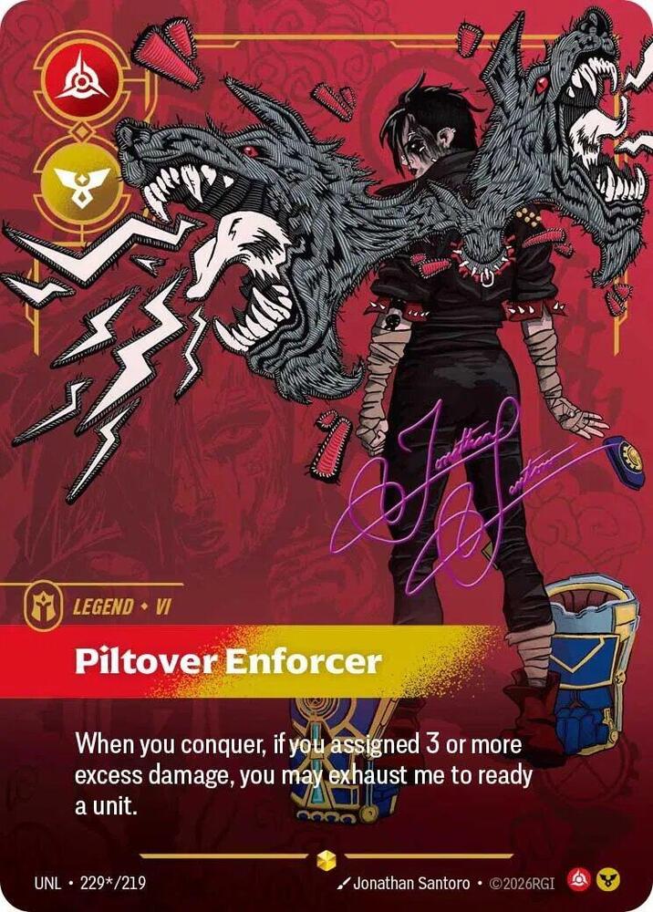Vi - Piltover Enforcer (Signature) 229*/219 card from Unleashed
