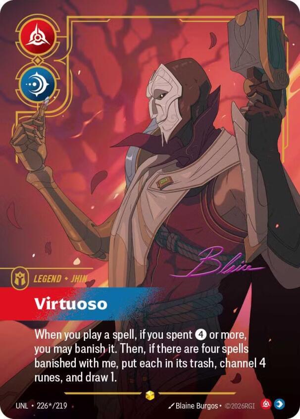 Jhin - Virtuoso (Signature) 226*/219 card from Unleashed