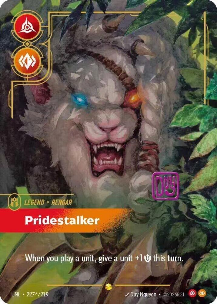 Rengar - Pridestalker (Signature) 227*/219 card from Unleashed