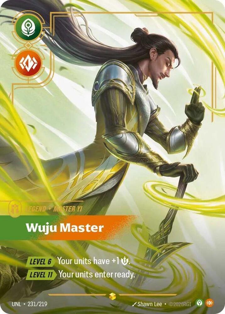Master Yi - Wuju Master (Overnumbered) 231/219 card from Unleashed