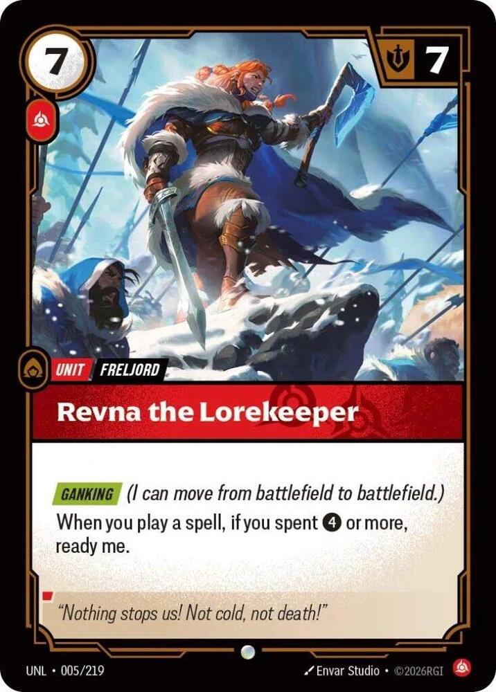 Revna the Lorekeeper 005/219 card from Unleashed