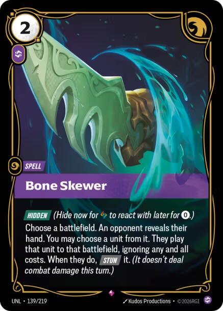 Bone Skewer 139/219 card from Unleashed