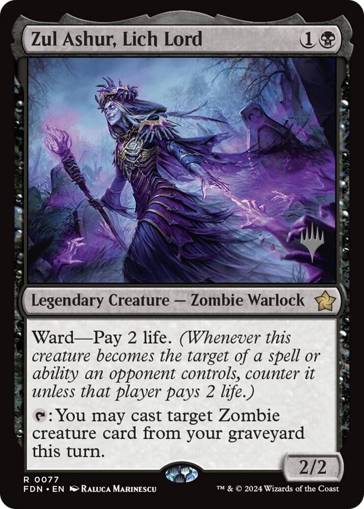 Zul Ashur, Lich Lord 77 card from Promo Pack: Lorwyn Eclipsed