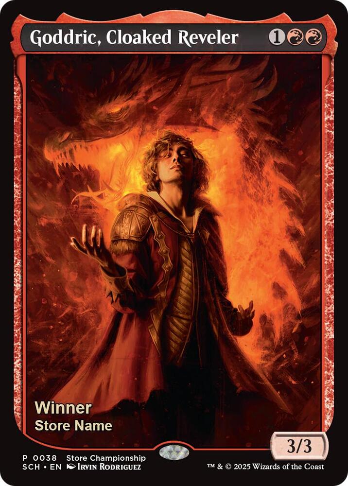 Goddric, Cloaked Reveler (Winner) 38 card from Game Day & Store Championship Promos