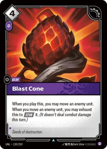 Blast Cone 133/219 card from Unleashed