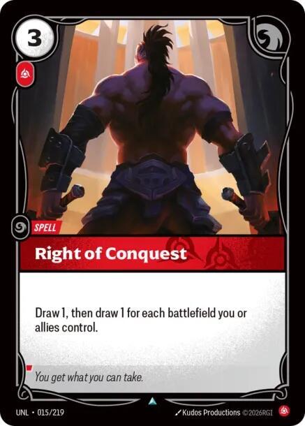 Right of Conquest 015/219 card from Unleashed
