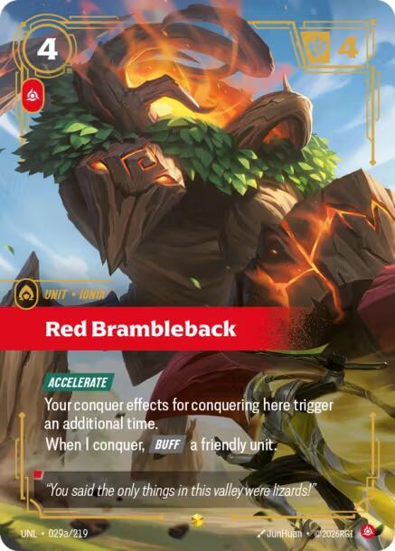 Red Brambleback (Alternate Art) 029a/219 card from Unleashed