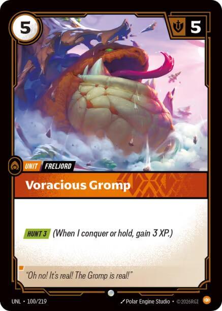 Voracious Gromp 100/219 card from Unleashed