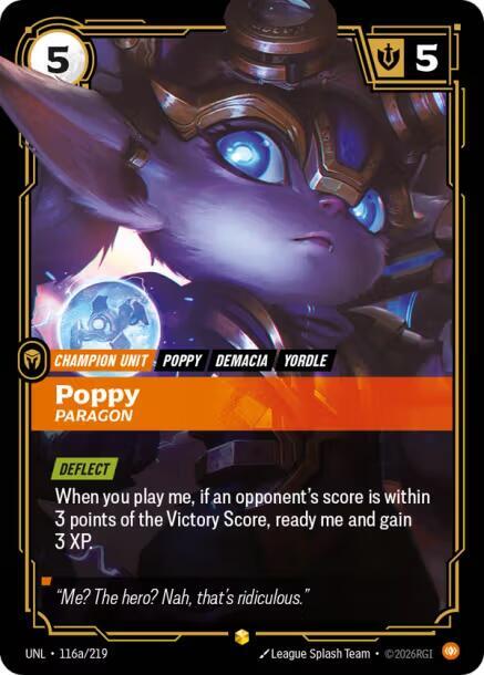 Poppy - Paragon (Alternate Art) 116a/219 card from Unleashed