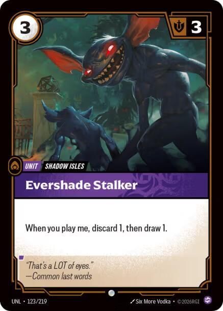 Evershade Stalker 123/219 card from Unleashed