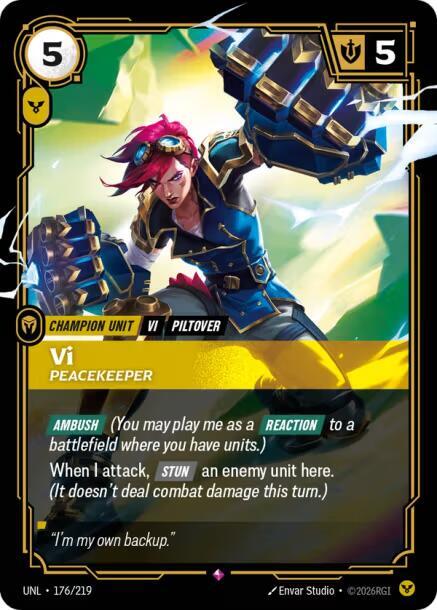 Vi - Peacekeeper 176/219 card from Unleashed