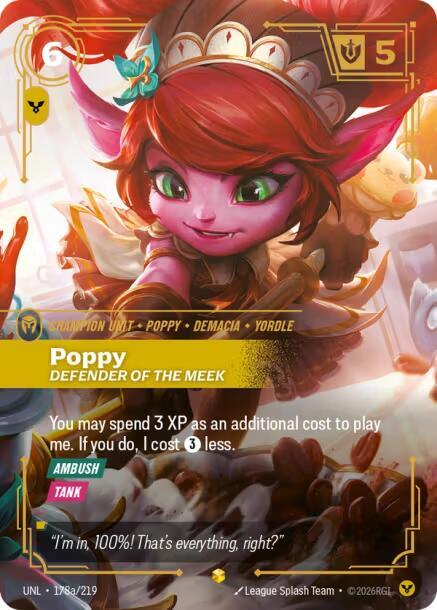 Poppy - Defender of the Meek (Alternate Art) 178a/219 card from Unleashed