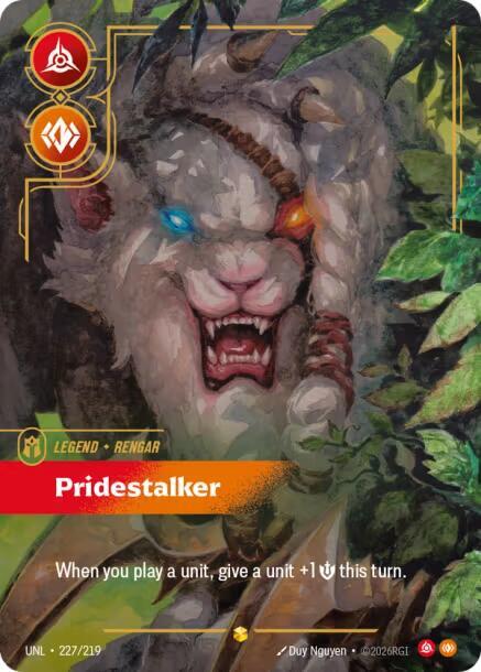 Rengar - Pridestalker (Overnumbered) 227/219 card from Unleashed