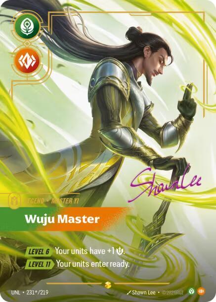 Master Yi - Wuju Master (Signature) 231*/219 card from Unleashed