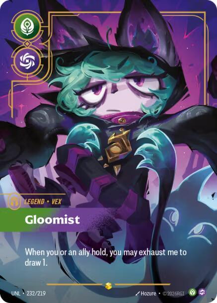 Vex - Gloomist (Overnumbered) 232/219 card from Unleashed