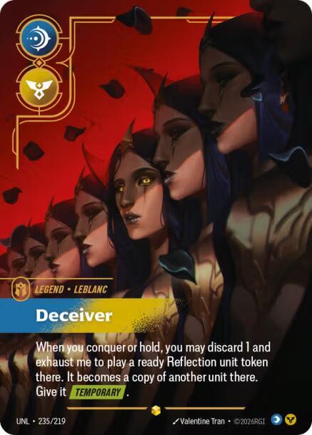LeBlanc - Deceiver (Overnumbered) 235/219 card from Unleashed