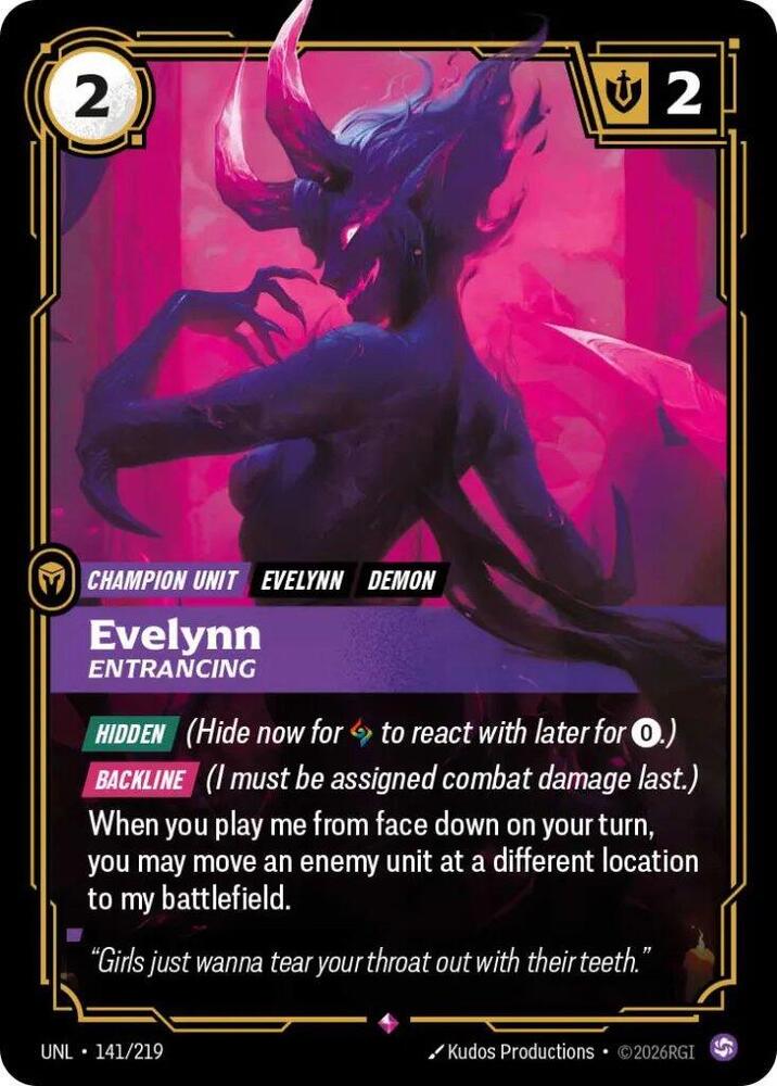 Evelynn - Entrancing 141/219 card from Unleashed