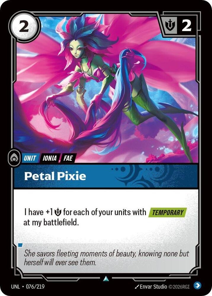 Petal Pixie 076/219 card from Unleashed