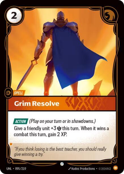 Grim Resolve 095/219 card from Unleashed