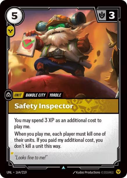 Safety Inspector 164/219 card from Unleashed