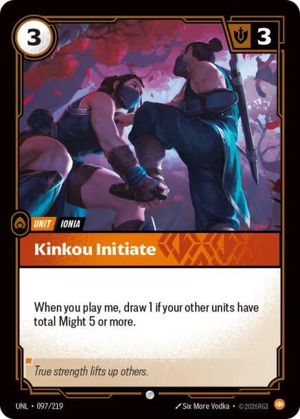 Kinkou Initiate 097/219 card from Unleashed