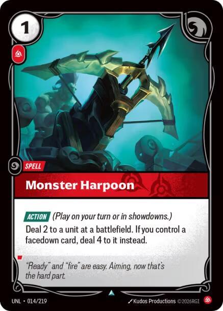 Monster Harpoon 014/219 card from Unleashed