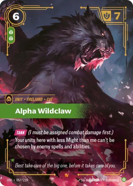 Alpha Wildclaw 057/219 card from Unleashed