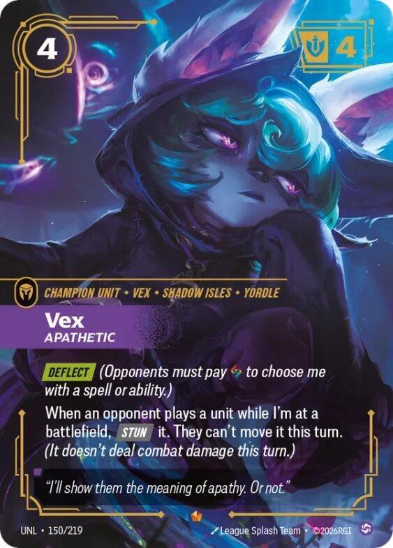 Vex - Apathetic 150/219 card from Unleashed