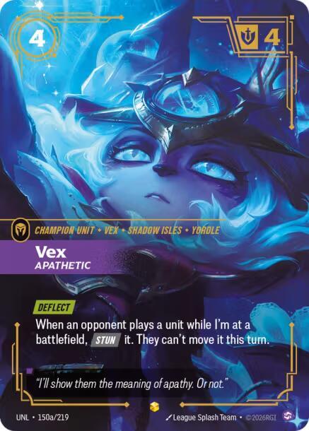 Vex - Apathetic (Alternate Art) 150a/219 card from Unleashed