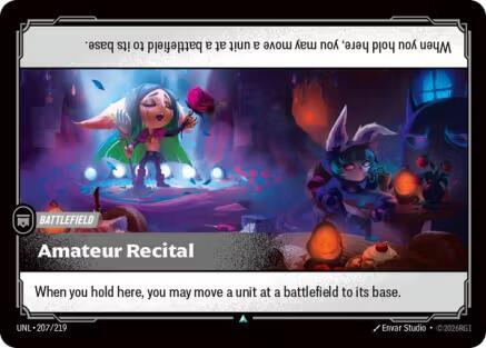 Amateur Recital 207/219 card from Unleashed