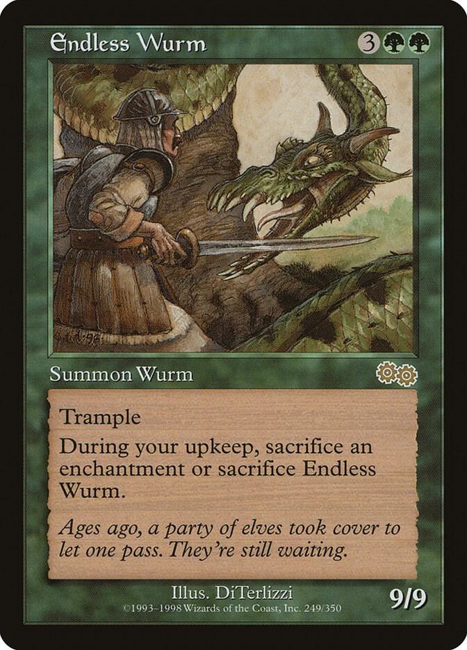 Endless Wurm 249 card from Urza's Saga