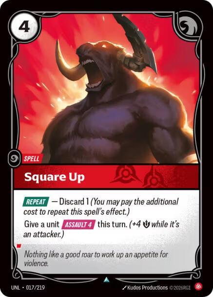 Square Up 017/219 card from Unleashed
