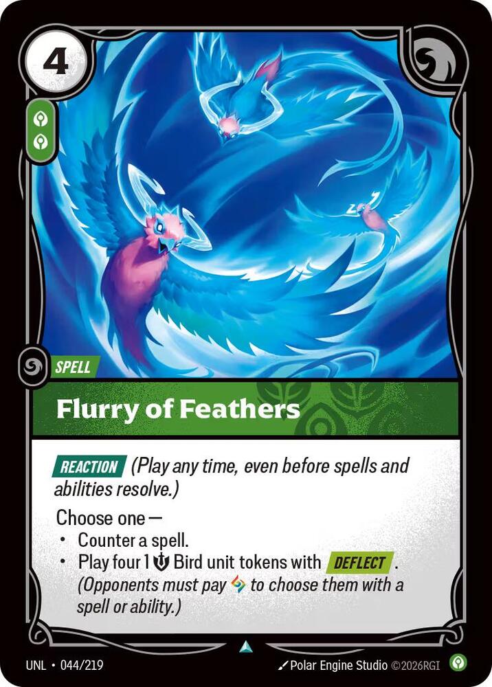 Flurry of Feathers 044/219 card from Unleashed