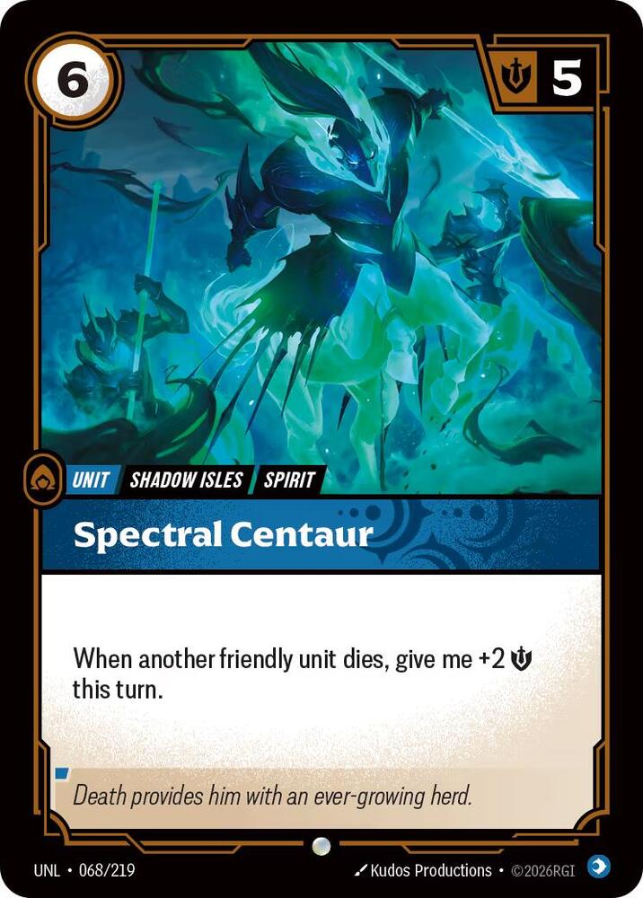 Spectral Centaur 068/219 card from Unleashed