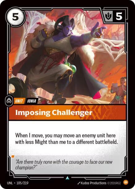 Imposing Challenger 105/219 card from Unleashed
