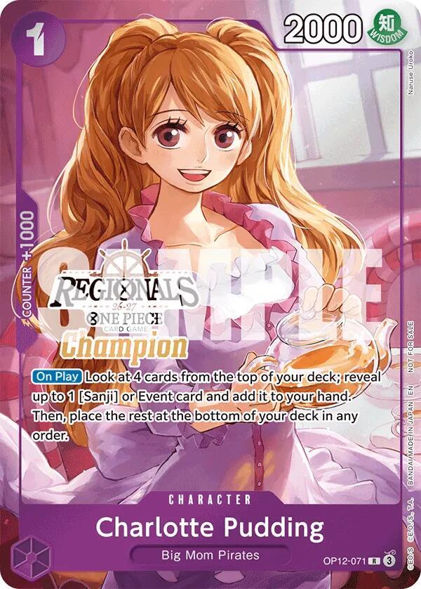 Charlotte Pudding (Regionals Champion Card Set 26-27) OP12-071 card from One Piece Promotion Cards