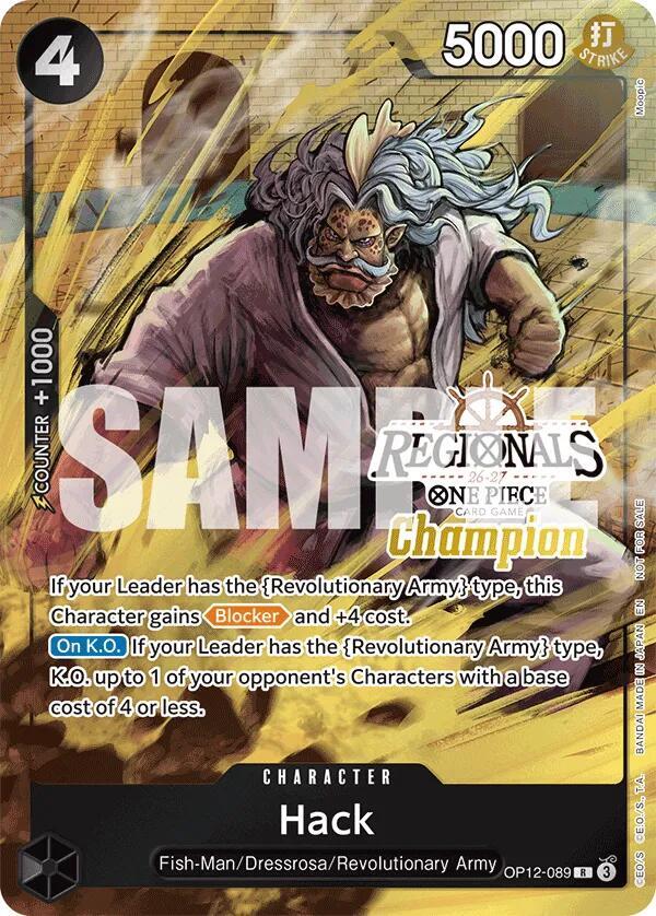 Hack (Regionals Champion Card Set 26-27) OP12-089 card from One Piece Promotion Cards