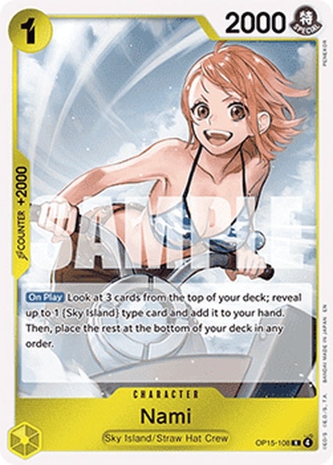 Nami (Dash Pack) OP15-108 card from Adventure on Kami's Island