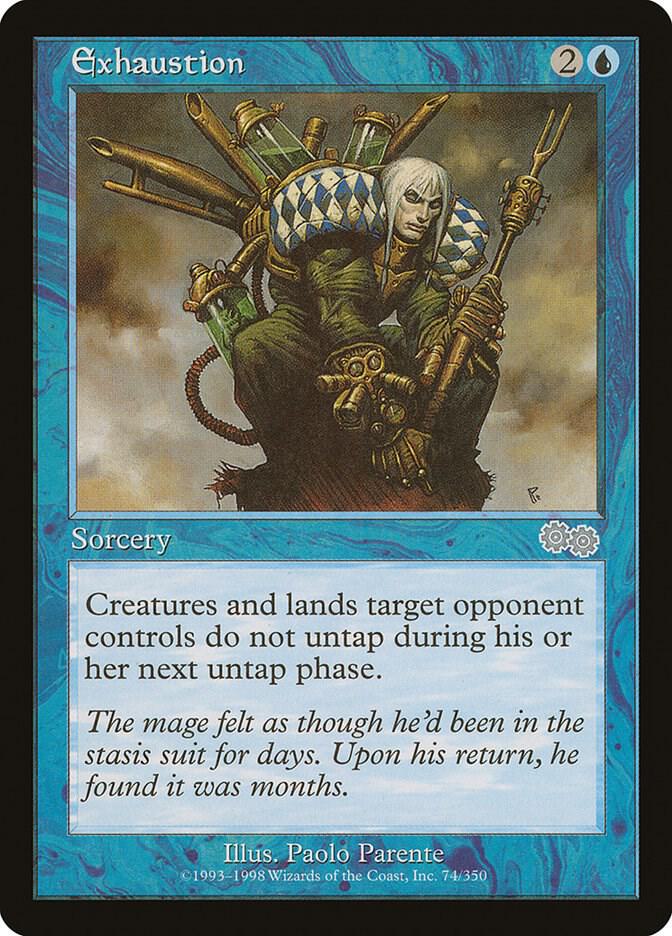 Exhaustion 74 card from Urza's Saga